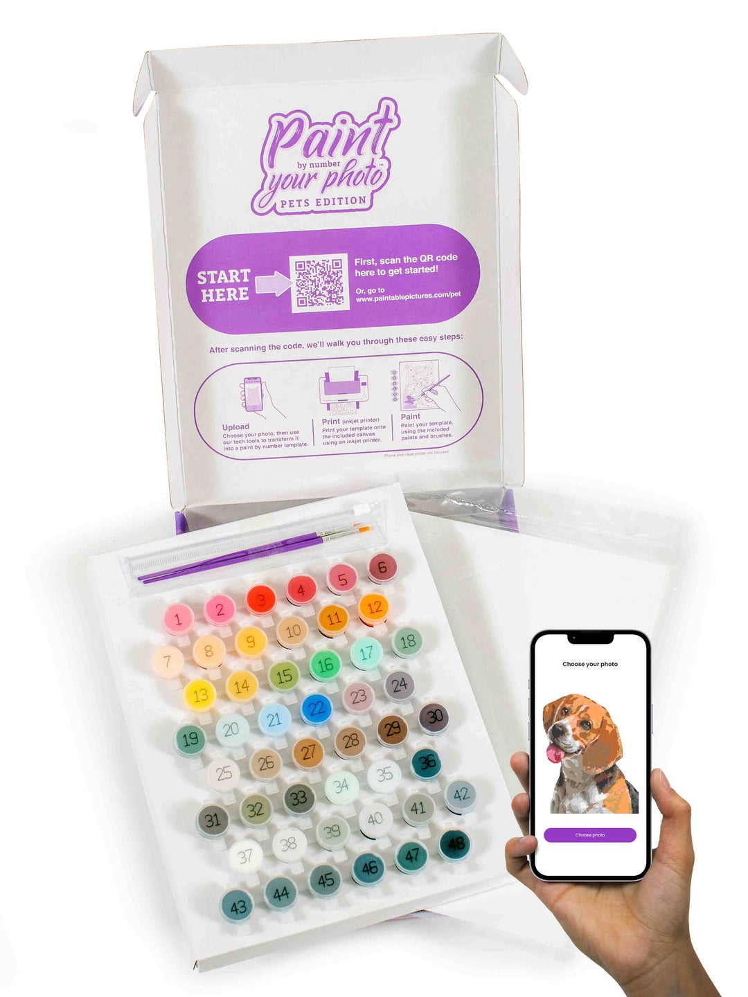 Paintable Pictures Paint your Photo by Number - Pets Edition