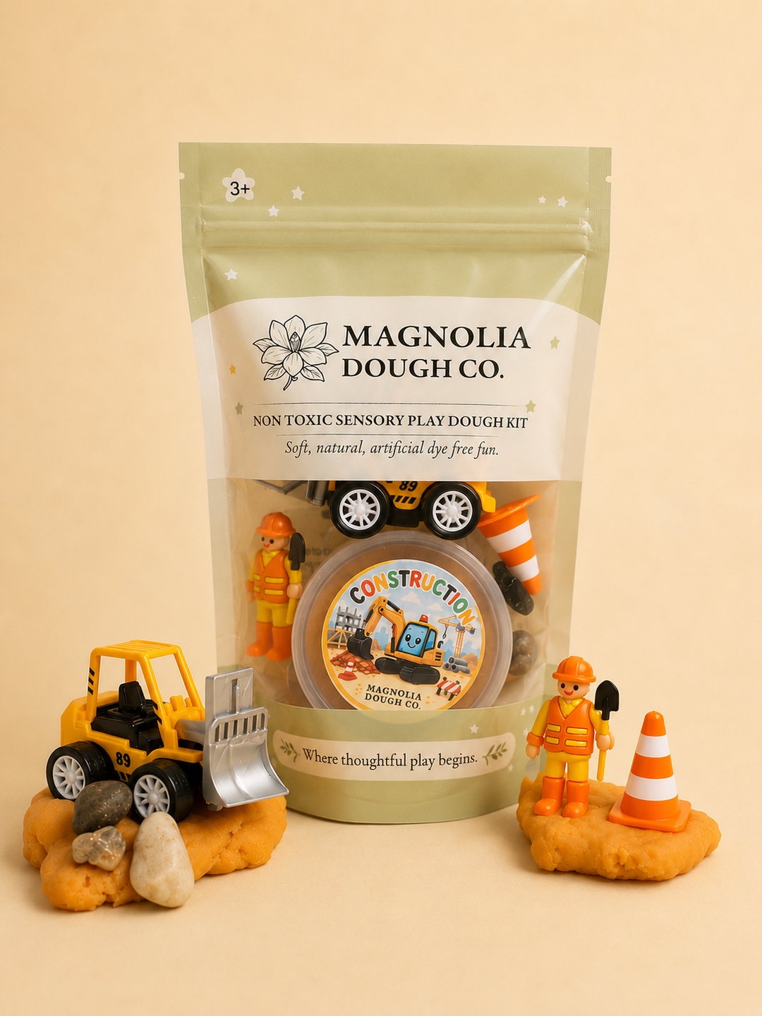 Magnolia Dough Co Construction Zone Mini Sensory Kit
