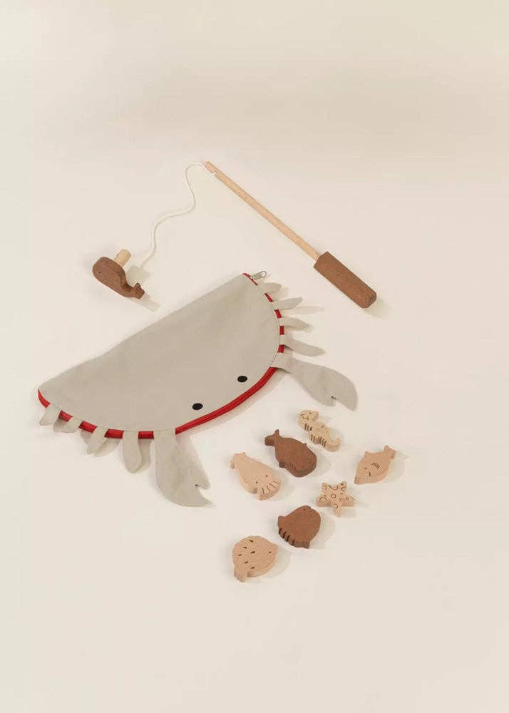 Coco VIllage Wooden Fishing Game With Bag