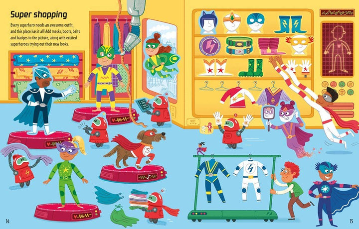 Usborne First Sticker Book Superheroes