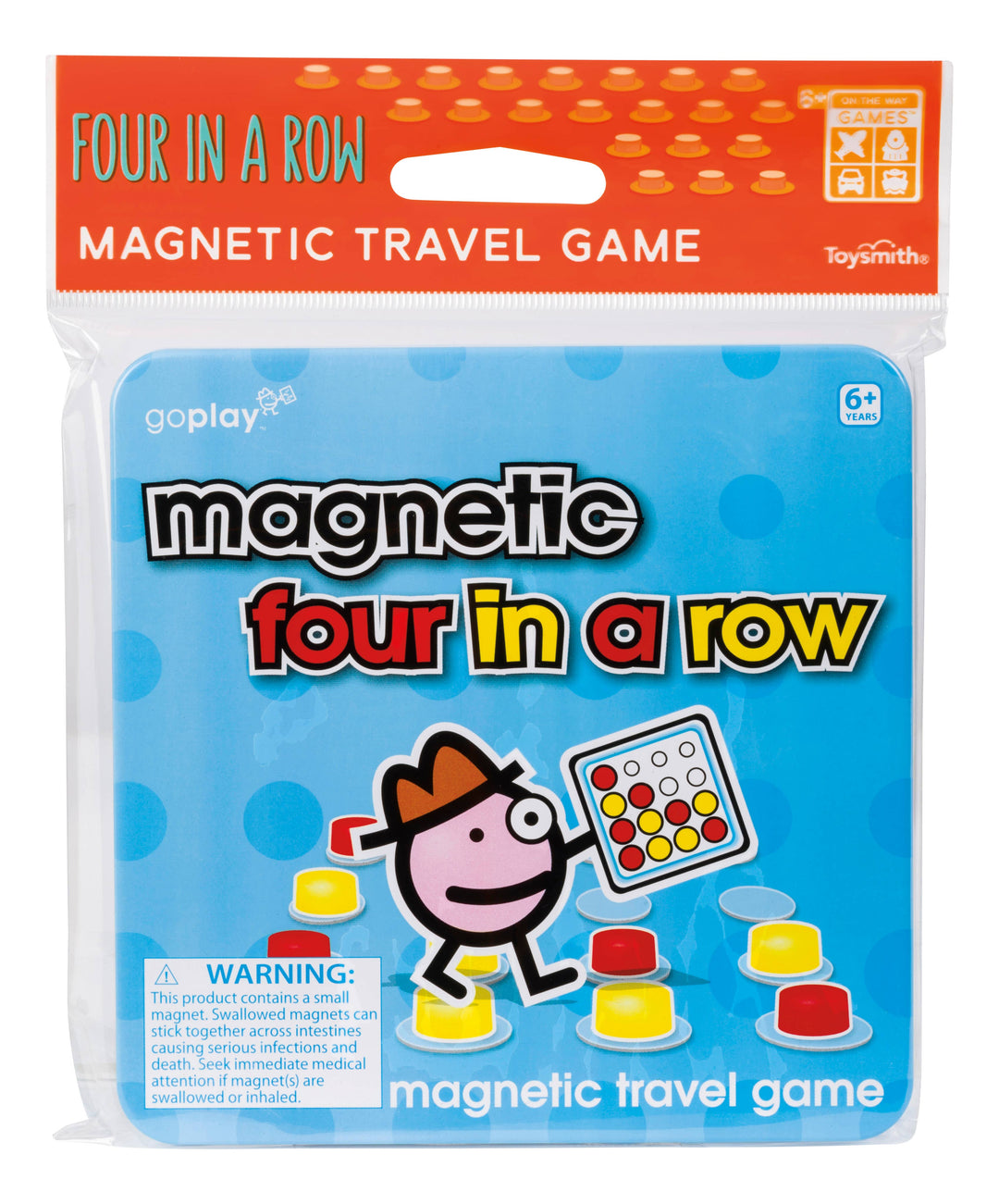 Toysmith Magnetic Travel Games, Assortment of 6 Games, 24/Display