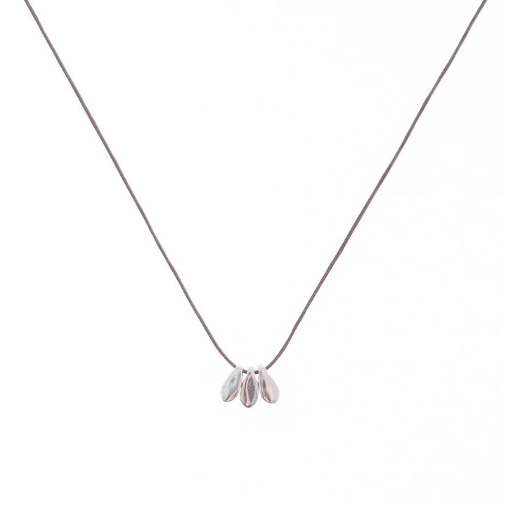 Bronwen Tiny Charm - 3 Petal Necklace