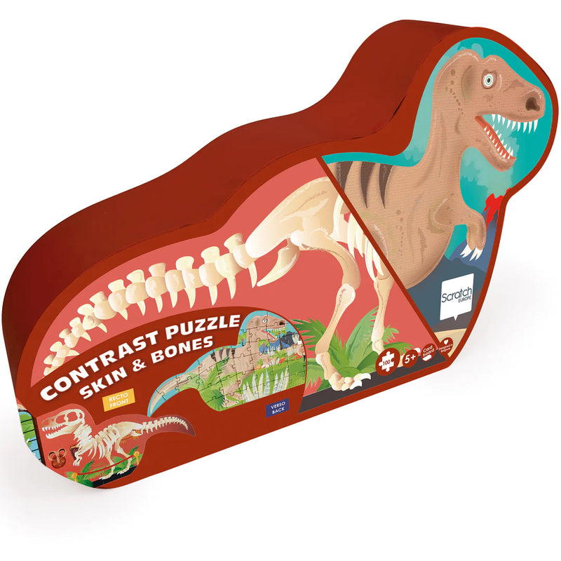 Scratch Europe - 2 Sided Puzzle - Dino Skin & Bones