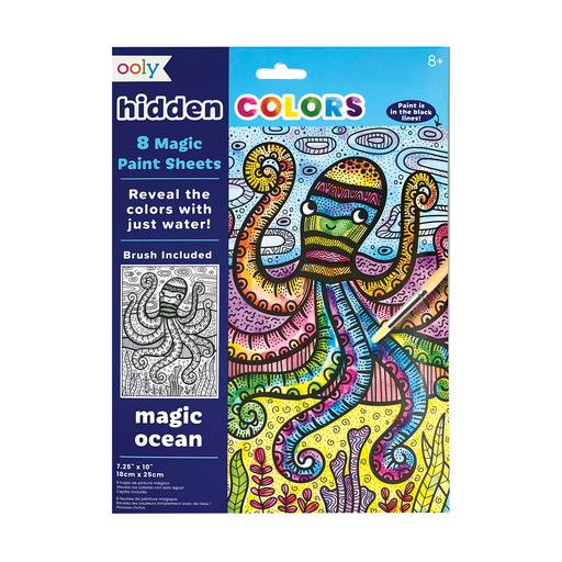Ooly Hidden Colors Magic Paint Sheets - Magic Ocean (9 PC Set)