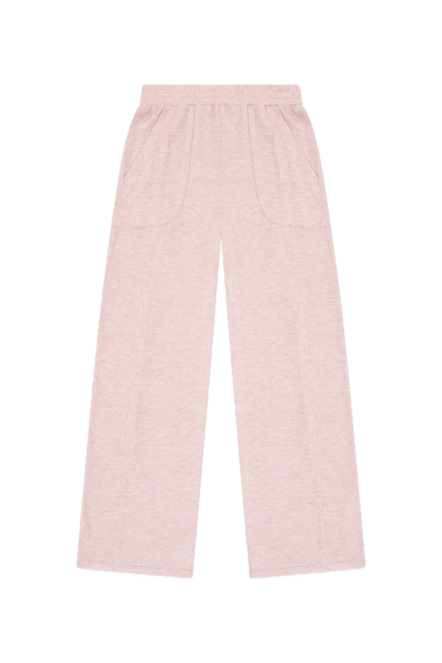 Tenly Hacci Jersey Wide Leg Pocket Pants - Moscato