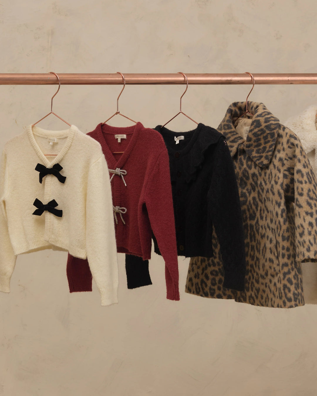Noralee Bow Cardigan - Ruby