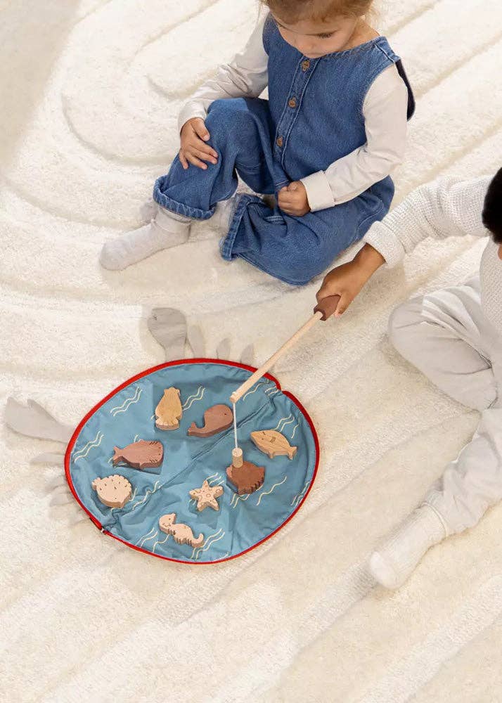 Coco VIllage Wooden Fishing Game With Bag