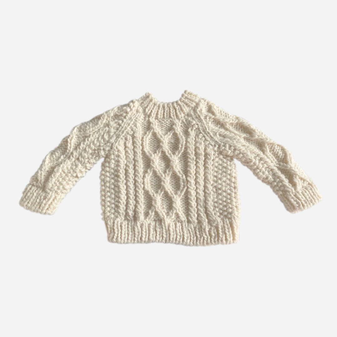 Blueberry Hill Fisherman Sweater - Cream