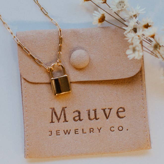 Mauve Jewelry Co. Newport Gold Filled Lock Necklace