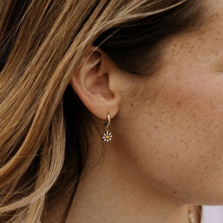 Mauve Jewelry Co Carolina Daisy Hoops