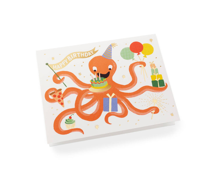Rifle Paper Co Octopus Birthday Card