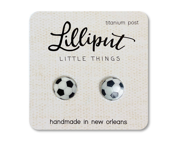 Lilliput Little Things Soccer Ball Earrings