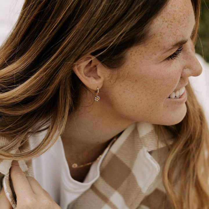 Mauve Jewelry Co Carolina Daisy Hoops