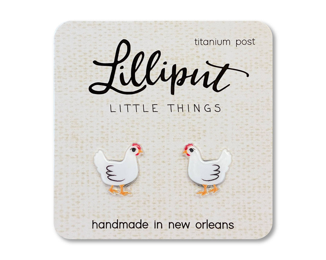 Lilliput Little Things Chicken Earrings - Funny Gift
