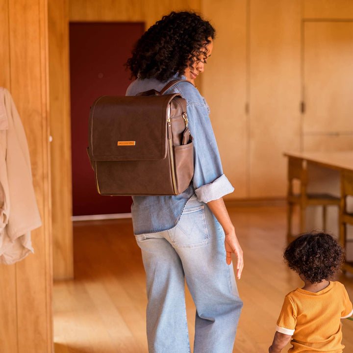 Petunia Boxy Backpack - Saddle