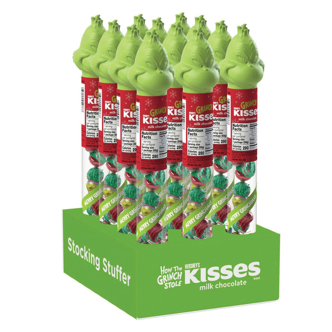 Hershey Grinch Foil Kisses Filled Holiday Cane 2.08oz