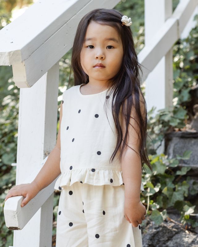 Rylee + Cru Wide Leg Pant - Polka Dot