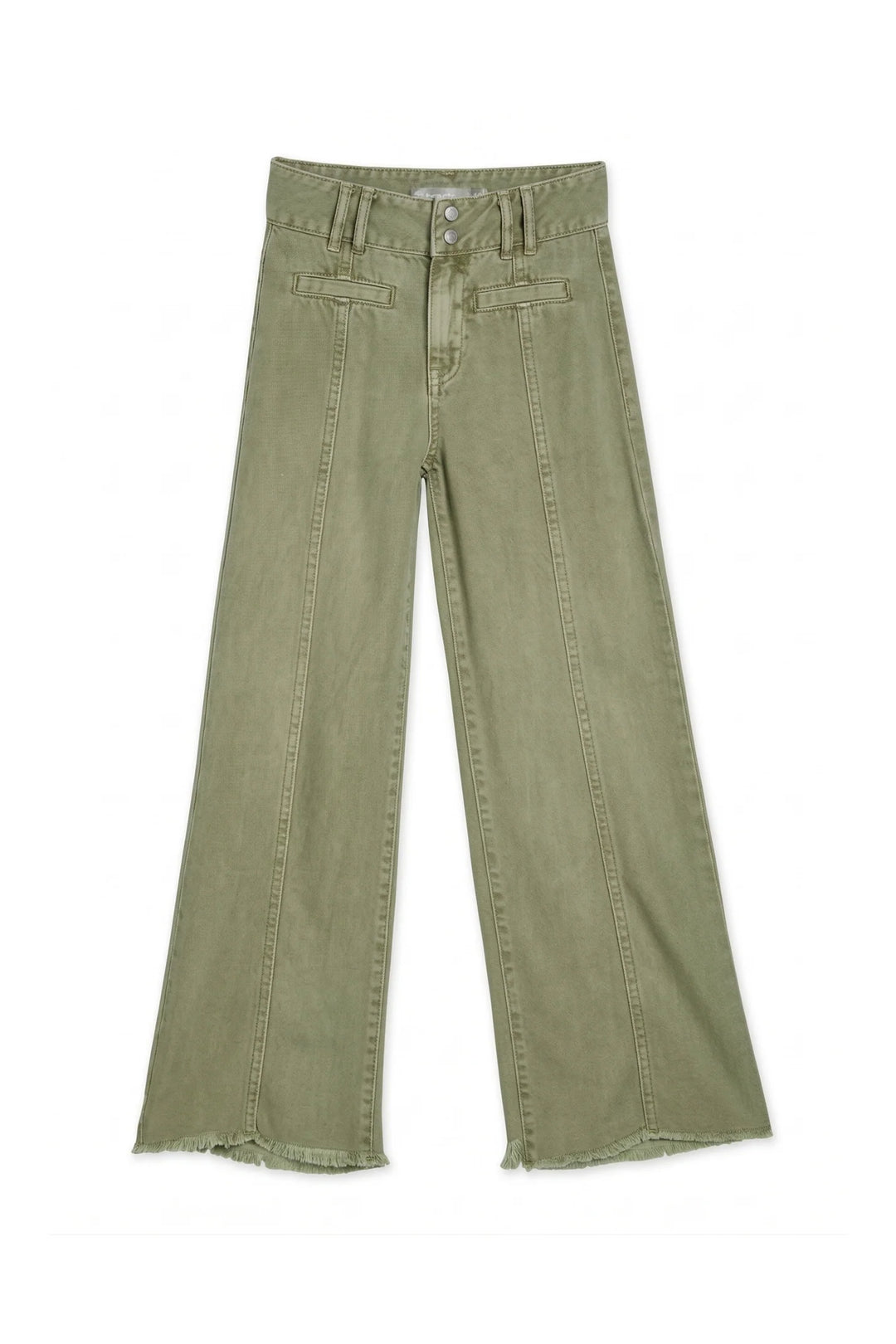 Tractr Welt Pocket Trouser Ankle Crop - Sage