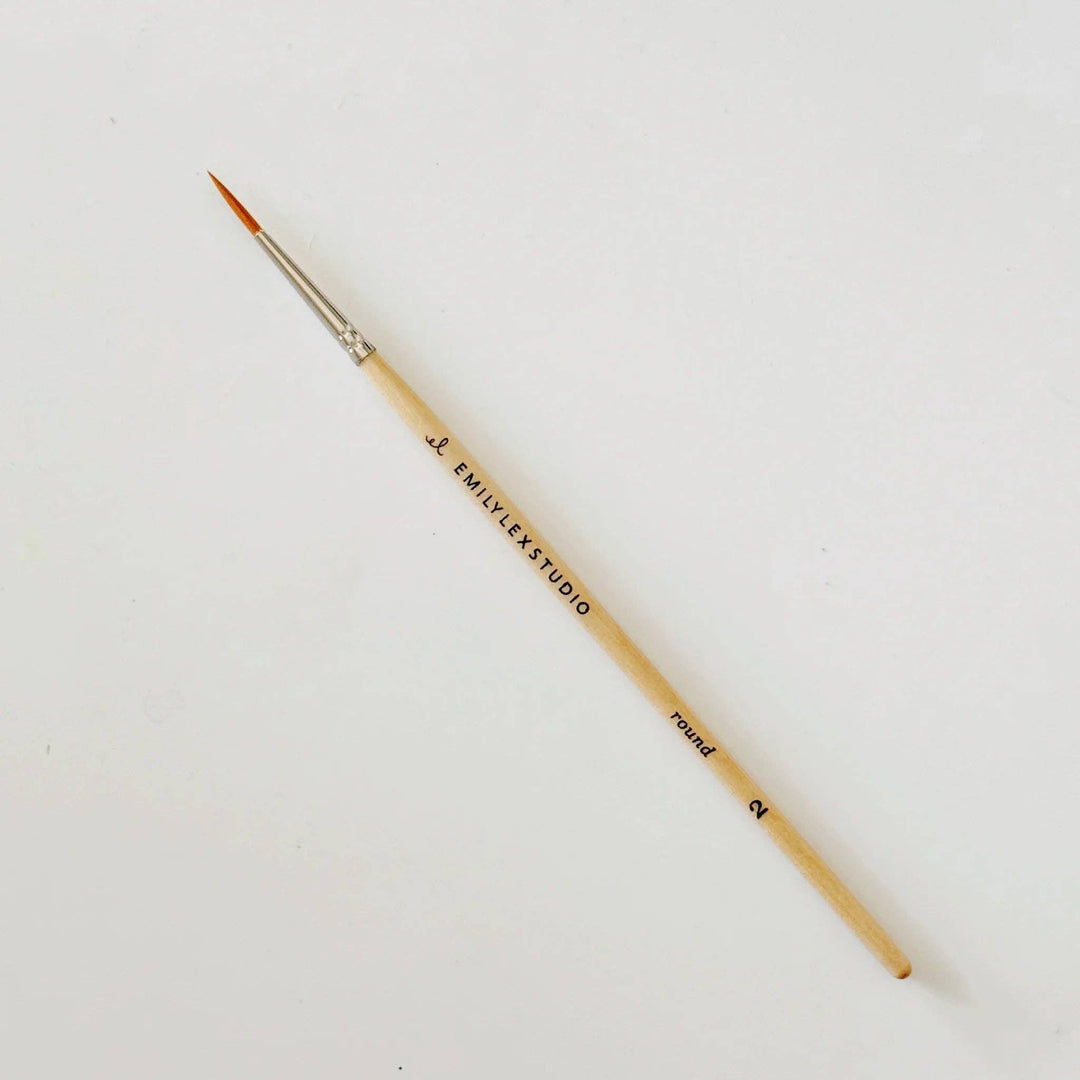 Emily Lex Studio Watercolor Paintbrush Set - Five Wood Brushes