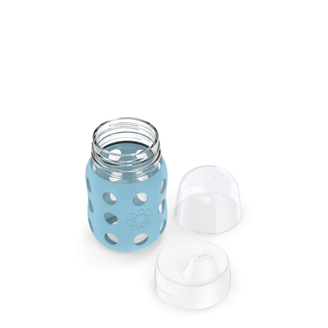 LifeFactory 8oz Glass Baby Bottle with Hard Sippy Spout
