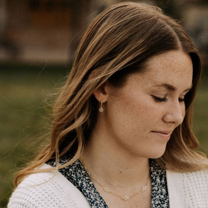 Mauve Jewelry Co Carolina Daisy Hoops
