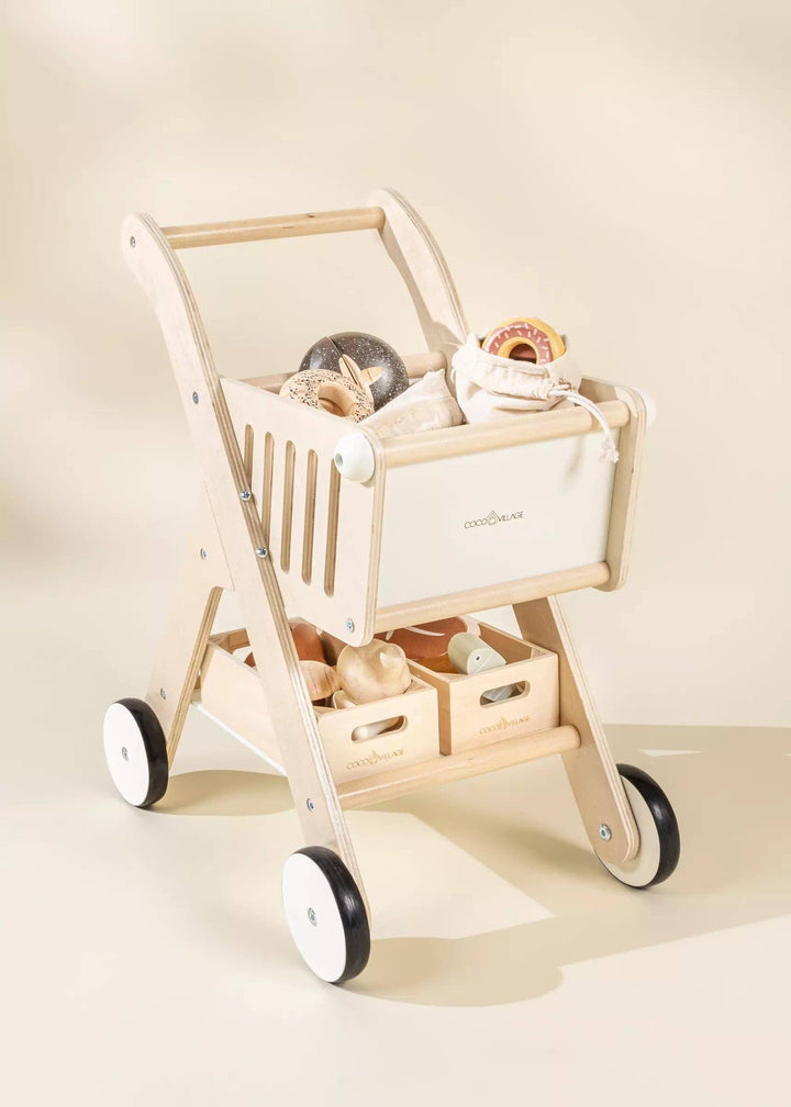 Coco Village Wooden Shopping Cart
