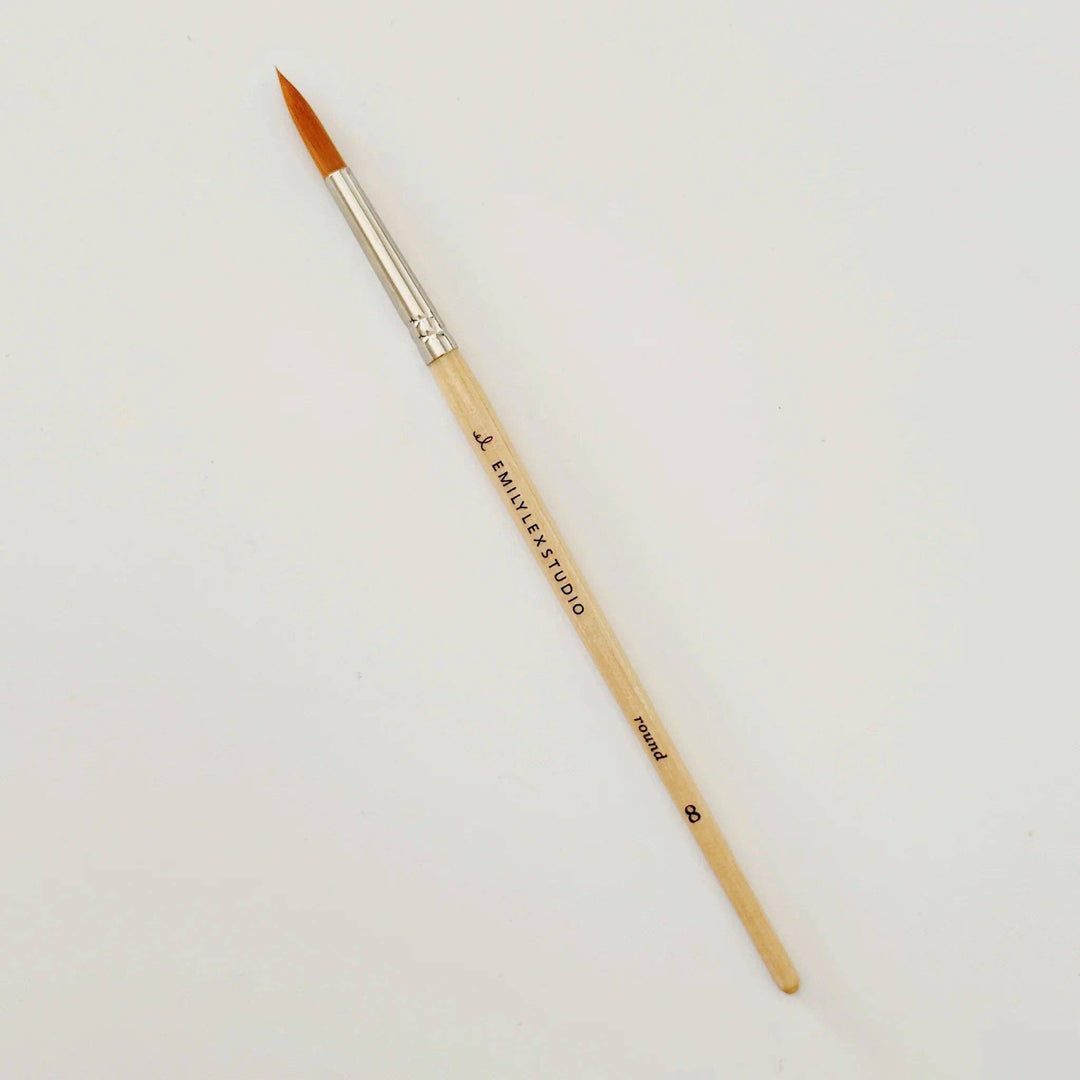 Emily Lex Studio Watercolor Paintbrush Set - Five Wood Brushes
