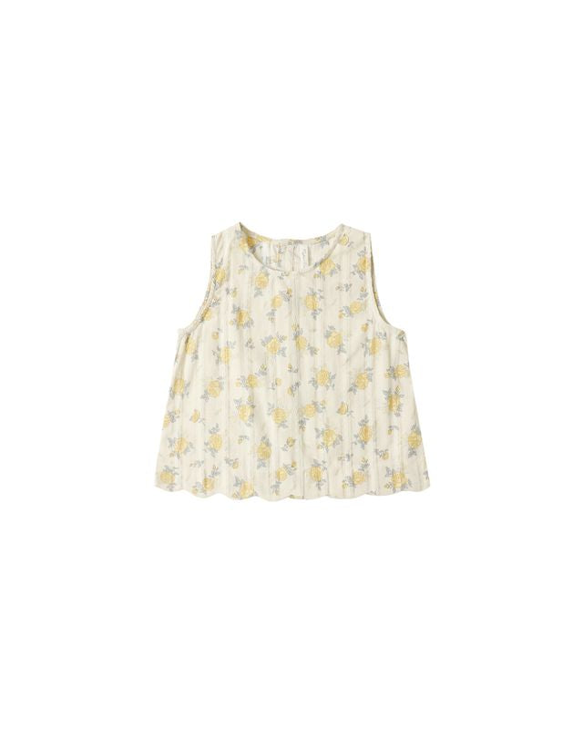 Rylee + Cru Lenny Top - Lemon Ditsy Flower