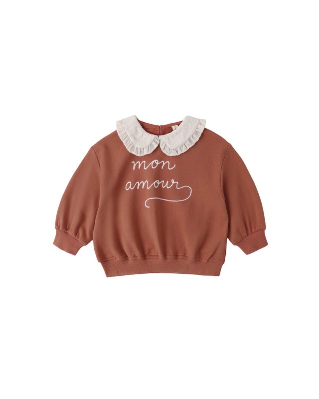 Quincy Mae Collared Sweatshirt - Mon Amour
