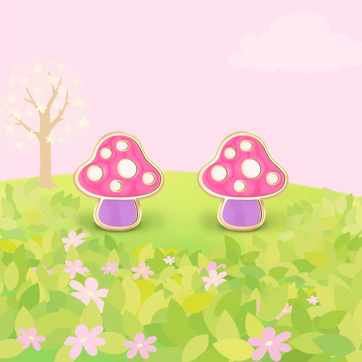 Girl Nation Mini Mushroom Cutie Stud Earrings