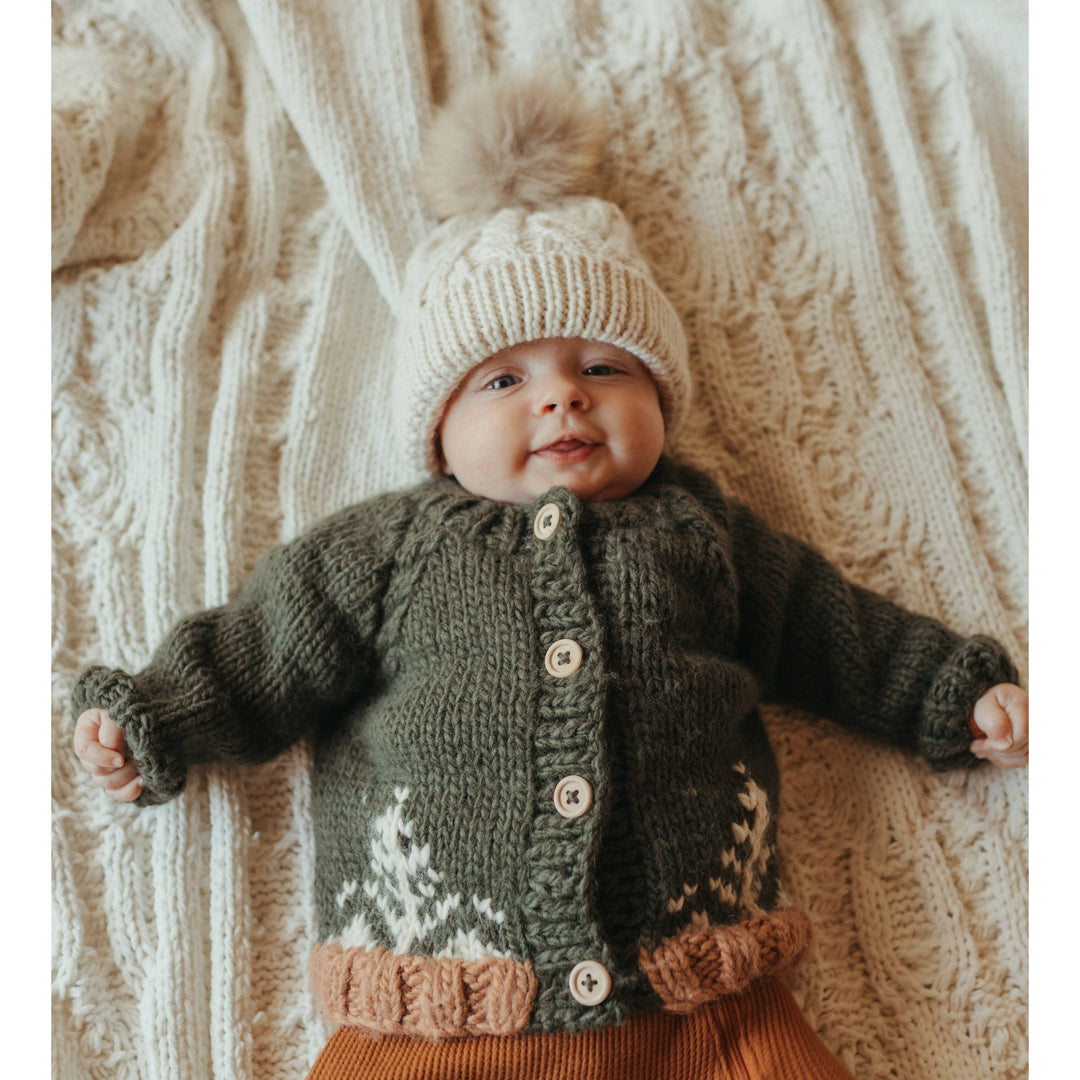 Huggalugs Forest Loden Cardigan Sweater Baby & Toddler
