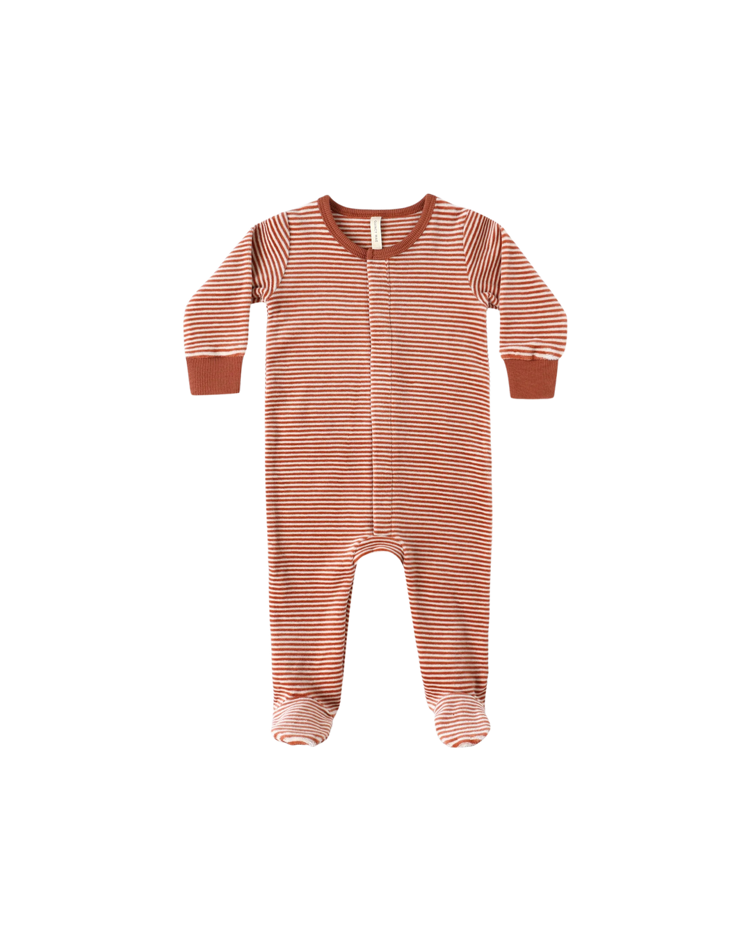 Quincy Mae Hidden Snap Footie - Candy Stripe