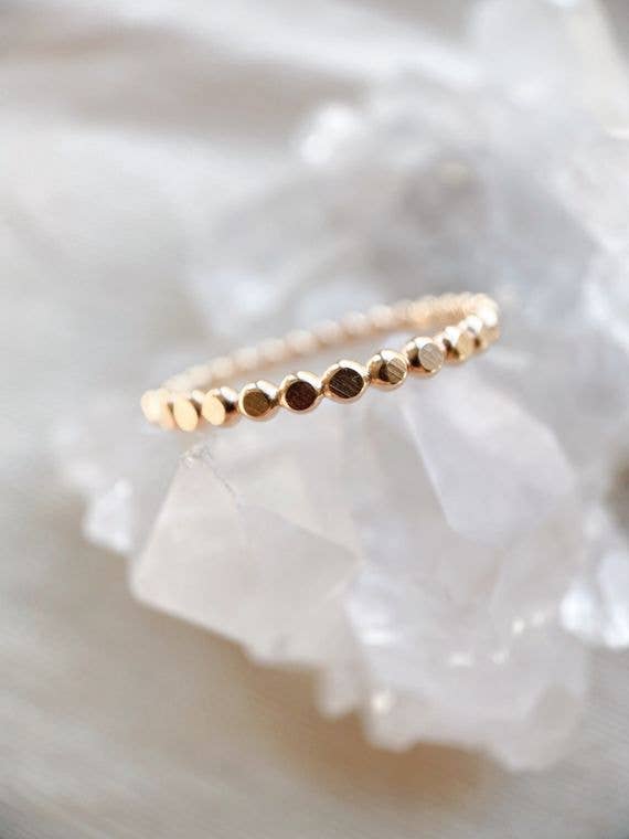 Milk Moon Dot Stacking Ring