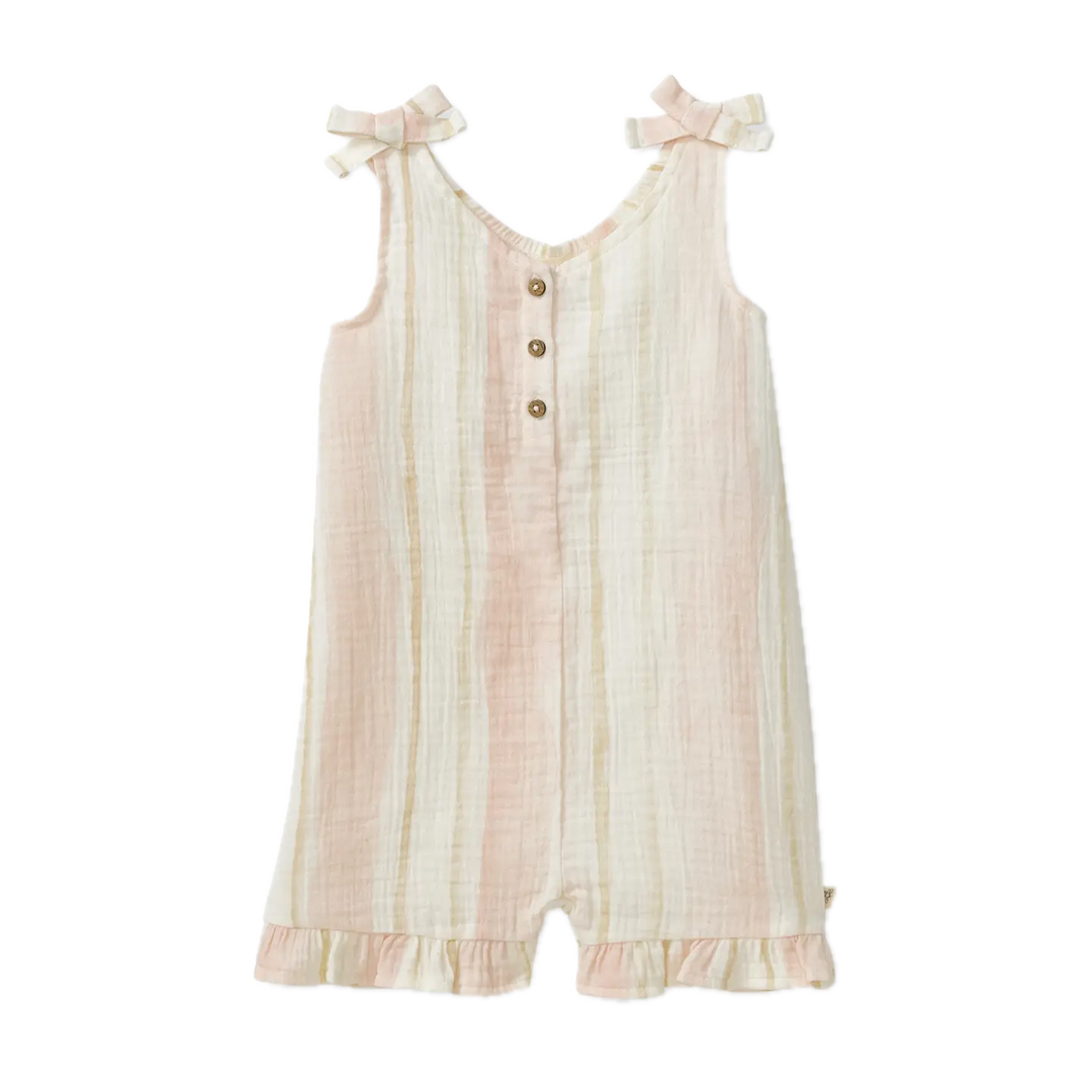 Burt's Bees Pacific Stripe Organic Girl Romper