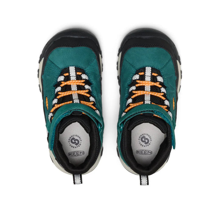 Keen Targhee IV Waterproof Hiking Boot - Mediterranea/Flame Orange