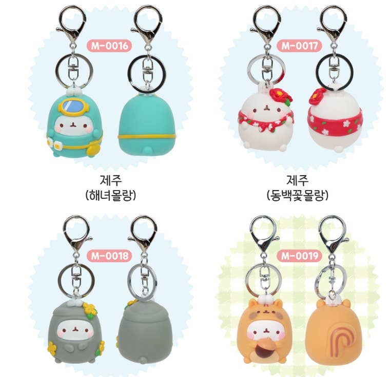 Molang Figure Keyring Bag Charms– Random Design