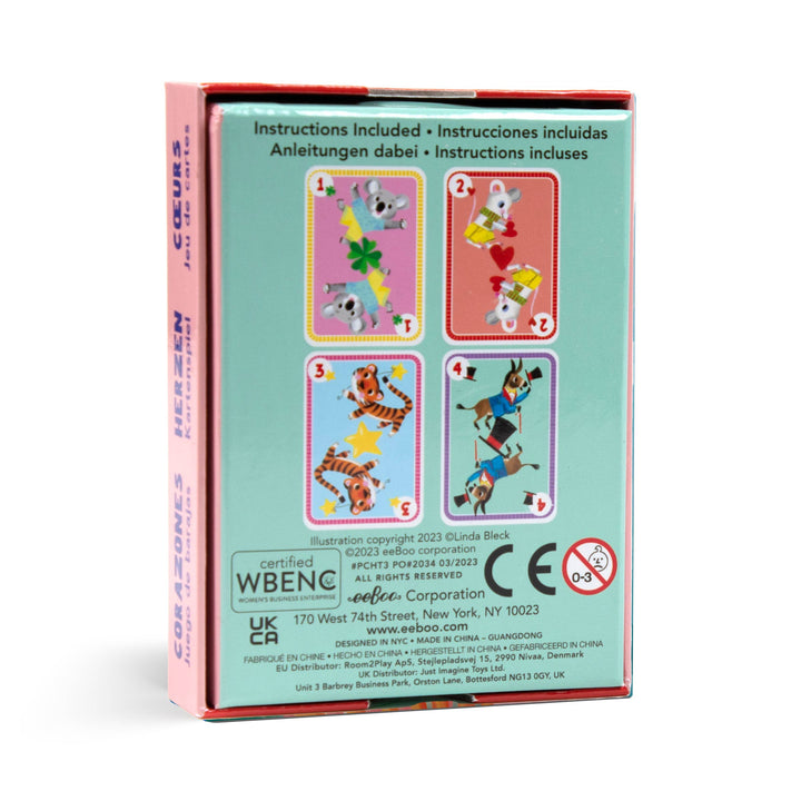 eeBoo Hearts Playing Cards