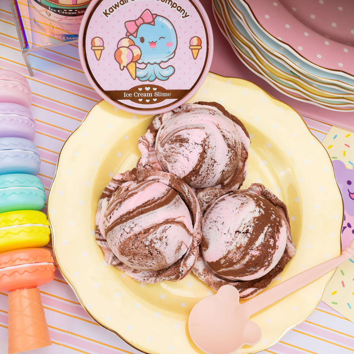 Kawaii Slime Neapolitan Scented Ice Cream Pint Slime
