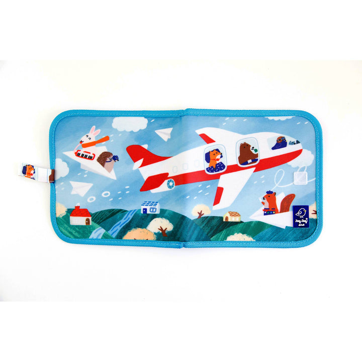 Jaq Jaq Bird Airplanes Activity Wipe Dry Book
