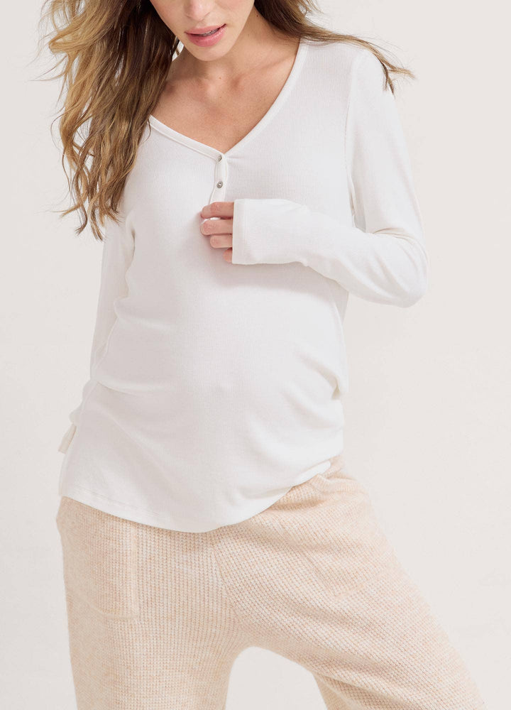 Hatch Collection The Softest Rib Nursing Henley
