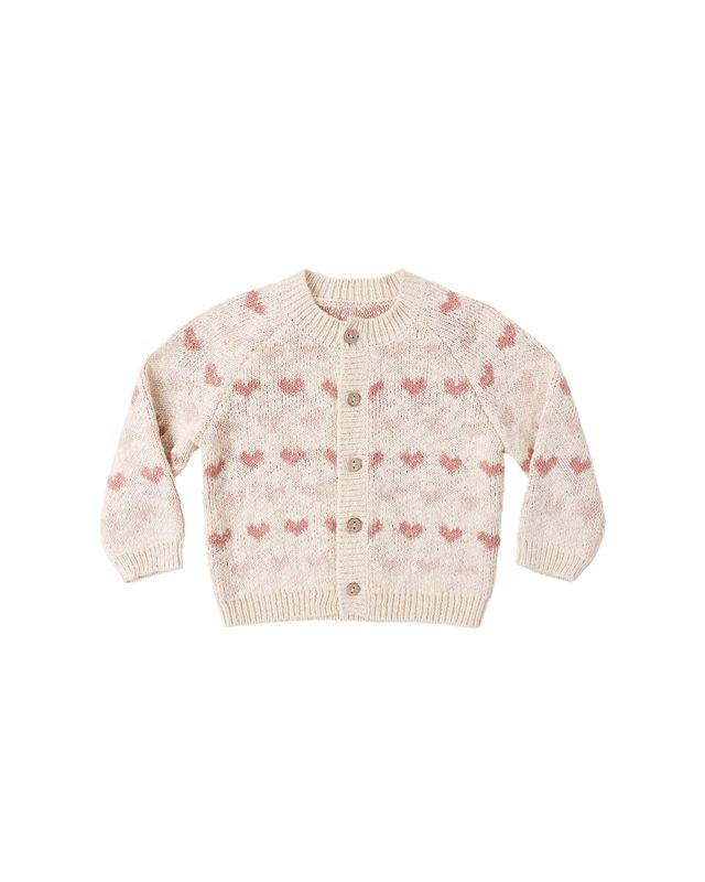 Quincy Mae Knit Cardigan - Hearts