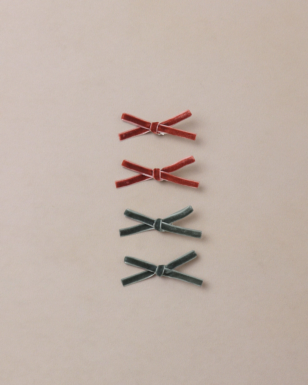 Noralee Mini Ribbon Bows - Green, Ruby
