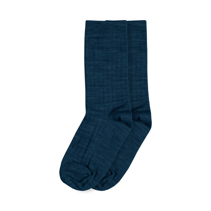 Menique Kids' Merino Ribbed Crew Socks