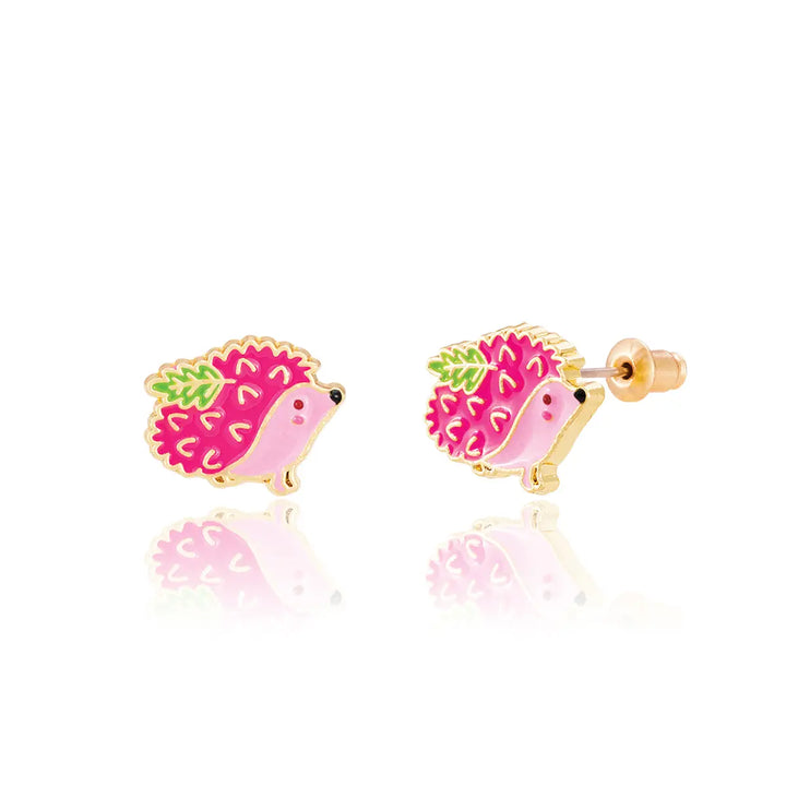 Girl Nation Prickly Pink Hedgehog Cutie Stud Earrings