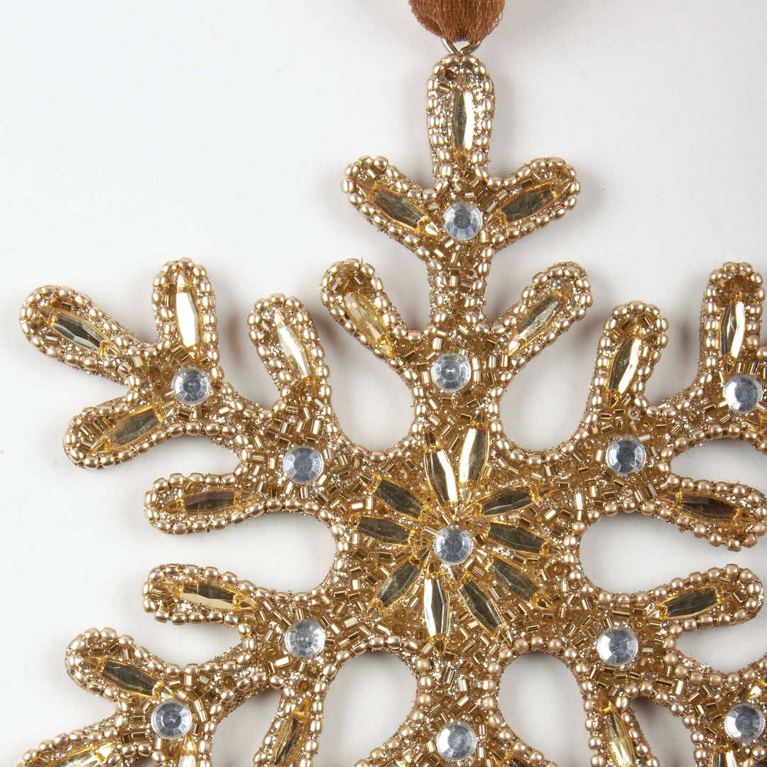 Primitives By Kathy Beaded Snowflake Ornament