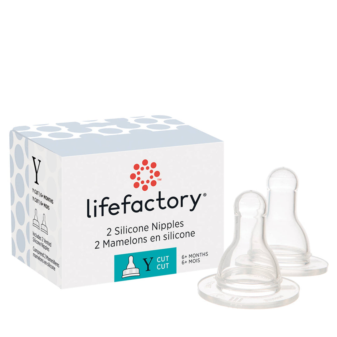 LifeFactory Silicone Nipples 2pk,