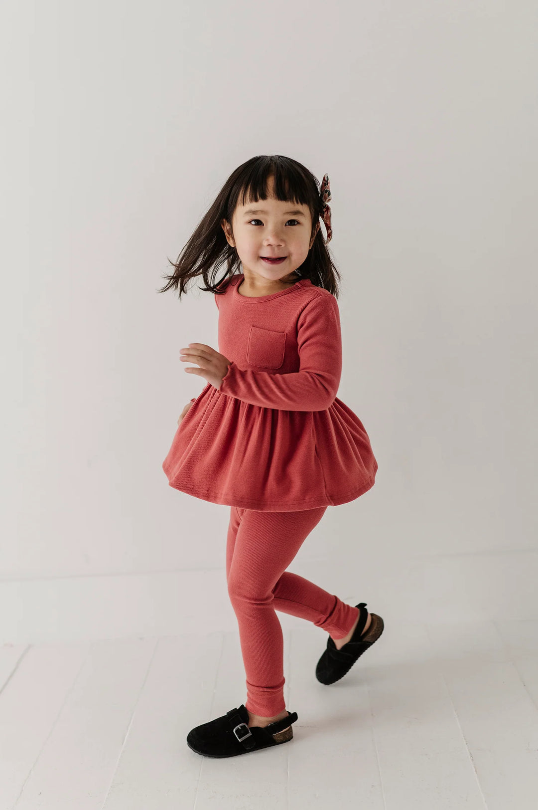 Babysprouts Ribbed Leggings - Dusty Cedar