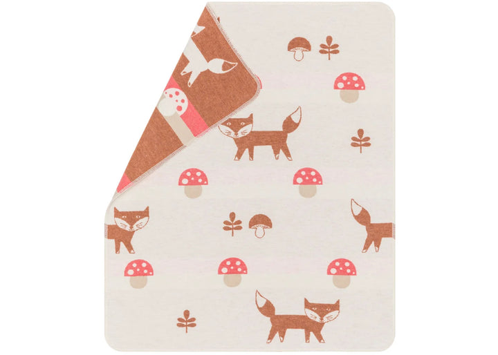 David Fussenegger Juwel Baby Blanket - Fox And Mushroom