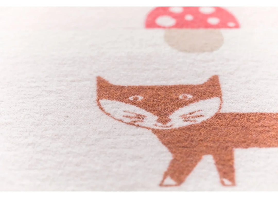 David Fussenegger Juwel Baby Blanket - Fox And Mushroom