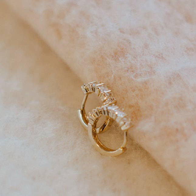 Mauve Jewelry Co Charlotte Diamond Gold Filled Hoops